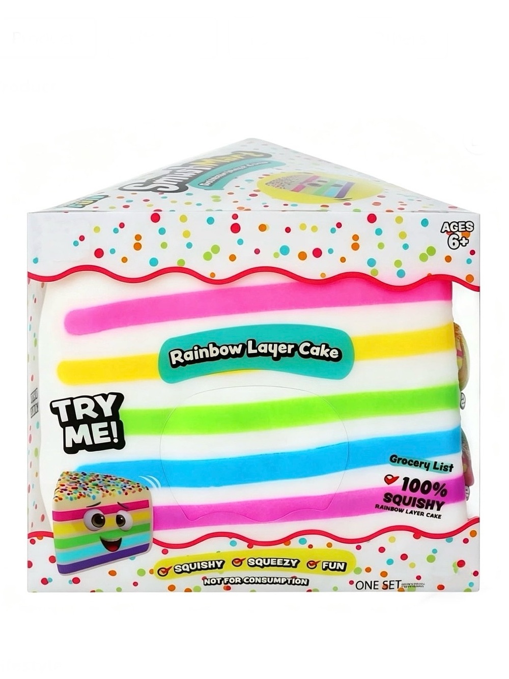 New Jumbo RMS SmushMart Rainbow Layer Cake - Picture 2 of 9